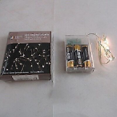 Fil lumineux 10 LEDs, minuterie/6h, blanc chaud, 750991