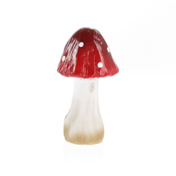 Champignon debout en céramique 11 x 11 x 20,8 cm Rouge/Blanc 749834 1