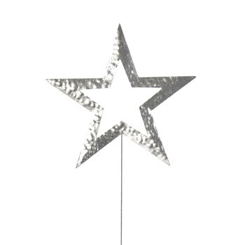 Étoile de prise en métal, 14 x 0,3 x 57 cm, argent, 748820 1