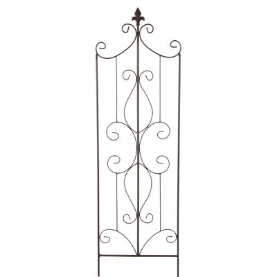 Metal trellis, small, 33 x 1 x 115 cm, dark brown, 748585