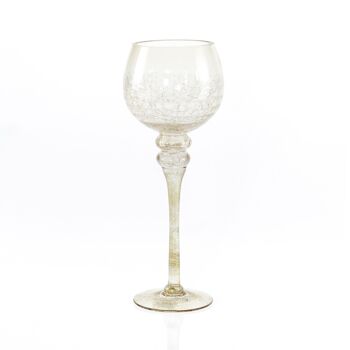 Gobelet en verre sur pied, 13 x 13 x 35 cm, champagne, 748158 1
