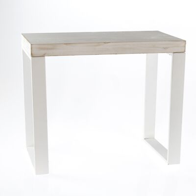 Wooden decorative bench, 46 x 24 x 39 cm, white, 747854