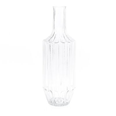 Glass bottle vase, clear, 13 x 13 x 39.5 cm, clear, 746345