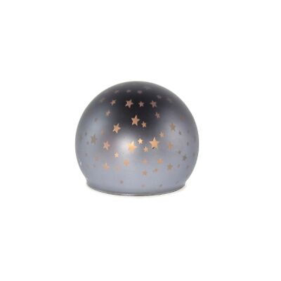 Boule en verre design étoile 10LED, 10 x 10 x 10 cm, noir, 746307