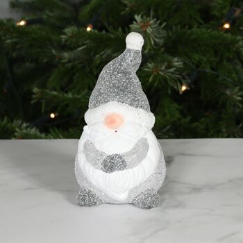 Lutin de Noël en céramique, 10,3 x 10 x 18,5 cm, argent, 745744 2