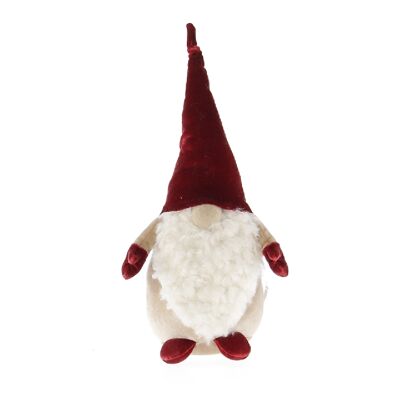 Decorative fabric gnome for standing, 15 x 12 x 33 cm, red, 745133