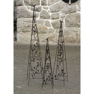 Pyramide de rang Avis set de 3, H: 80/105/130cm, marron foncé, 741838