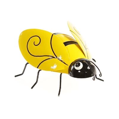 Metal honey bee, 21 x 19 x 10cm, yellow, 741722