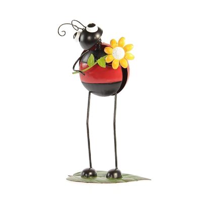 Metal ladybird for standing, 19.5 x 17 x 37cm, colorful, 741678