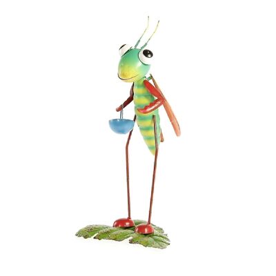 Metal grasshopper to stand, 25 x 17 x 42cm, colorful, 741661