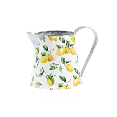 Metal jug with handle Lemon, 19 x 14 x 15cm, yellow, 740961