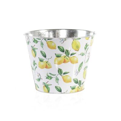 Metall-Topf rund Lemon, 20,5 x 20,5 x 17cm, gelb, 740800