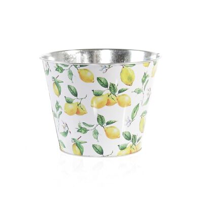 Metal pot round Lemon, 20.5 x 20.5 x 17cm, yellow, 740800