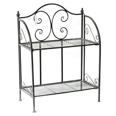 Metall-Regal mit 2 Böden Capri, 50 x 26 x 66cm, schwarz, 739989