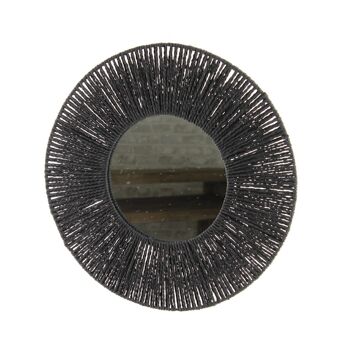 Miroir déco style bohème, 50 x 1 x 50cm, noir, 739767 1
