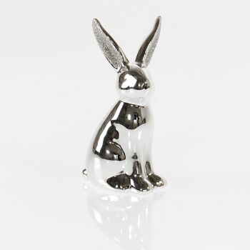 Lapin Dolomit avec paillettes, 9,5 x 8 x 18,5 cm, argent, 739002 1