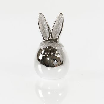 Lapin Dolomit avec verres à paillettes, 8 x 7,6 x 14,5 cm, argent, 738760 1