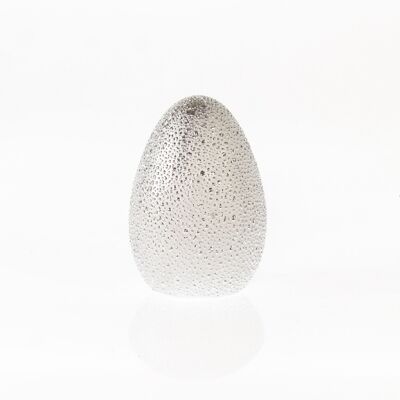 Huevo de dolomita Crackledesign, 10,5 x 10,5 x 15 cm, plata, 738746