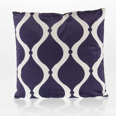 Decorative fabric cushion double-sided, 45 x 45cm, blue/white, 737657