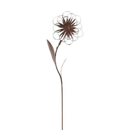 Metall-Stecker Blume, 16 x 1 x 90 cm, rostfarben, 735196