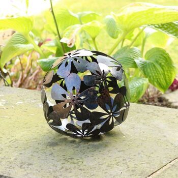 Boule en métal design fleur, Ø 14 cm marron, 734762 3