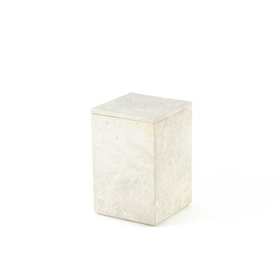 Large square box with natural stone cover