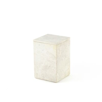 Grande boîte carrée couvercle pierre naturelle