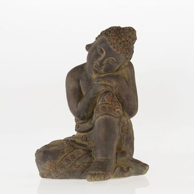 Magnesia Buddha seduto, 29,5 x 27 x 39 cm, effetto pietra, 732942