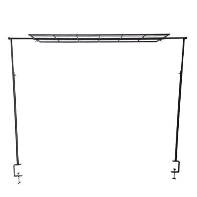 Barre de table réglable en métal, 240 x 39,5 x 180 cm, noir, 732683