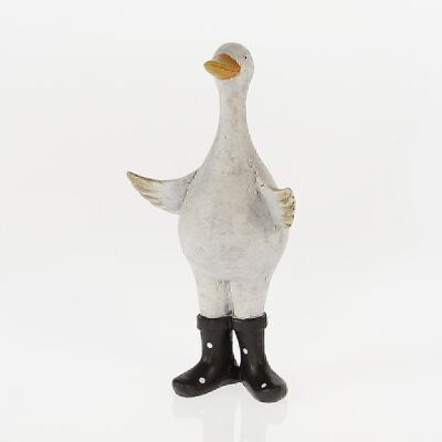 Poly goose for standing, 14 x 9 x 25cm, black/white, 731471