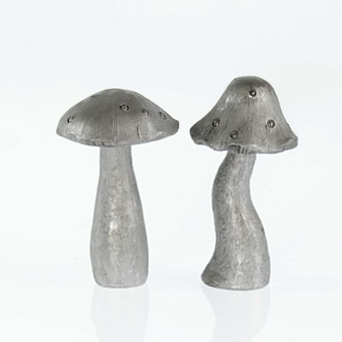 Poly-Pilz zum Stellen, 8,5 x 8 x 16cm, altsilber, 731440