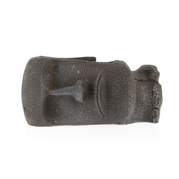 Cache-pot de magnésie Moai couché., 40 x 25 x 19 cm, noir, 731358 1