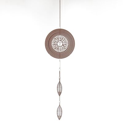 Metal sun 3D for hanging, 18 x 87cm, rust-colored, 730580