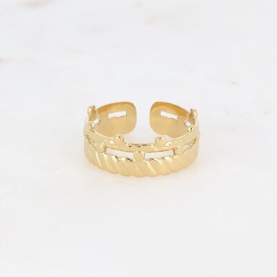 Goldener Ring Irina - Streifeneffekt