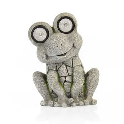 Magnesia frog sitting solar, 24 x 20 x 32cm, grey, 730160