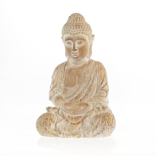 Magnesia-Buddha sitzend, 29,5 x 22 x 45cm, braun, 730139