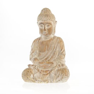 Magnésie Bouddha assis, 29,5 x 22 x 45cm, marron, 730139