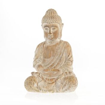 Magnésie Bouddha assis, 29,5 x 22 x 45cm, marron, 730139 1