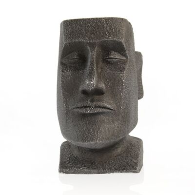 Cache-pot de magnésie Moai, 32 x 25,5 x 43cm, noir, 730122