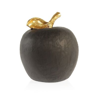 Magnesia-Apfel zum Stellen, 29 x 27 x 34cm, schwarz/gold, 729805