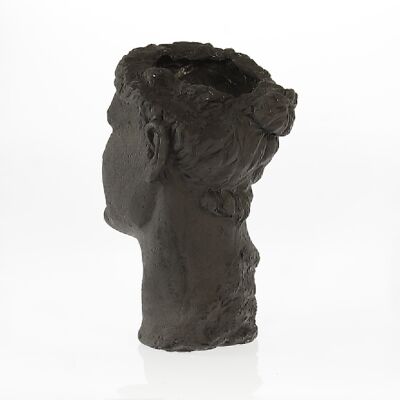 Magnesia-Pflanztopf Kopf, 30 x 23 x 39,5cm, schwarz, 729799