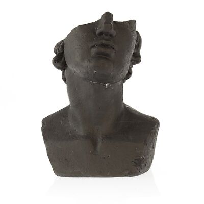 Busto de maceta de magnesia, 29,5 x 24 x 37,5 cm, negro, 729782