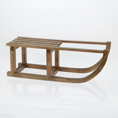 Mangoholz-Schlitten, 60 x 21 x 21cm, braun, 725135