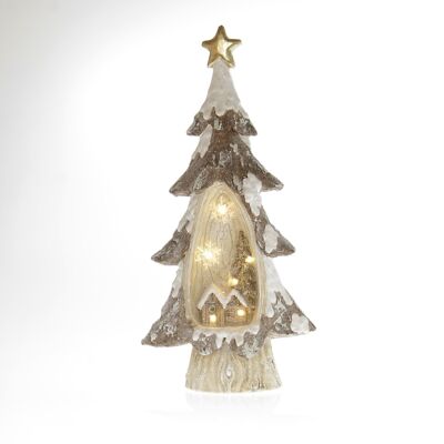 Magnesia fir to stand with LED, 35 x 22 x 70 cm, champagne, 714771
