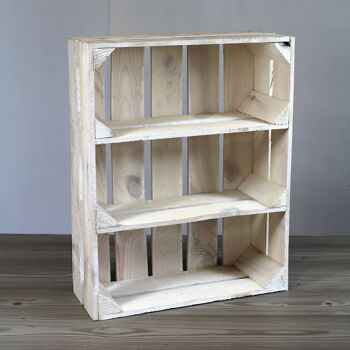 Boîte étagère en bois, chaulé, 50 x 40 x 15 cm, 705182 2