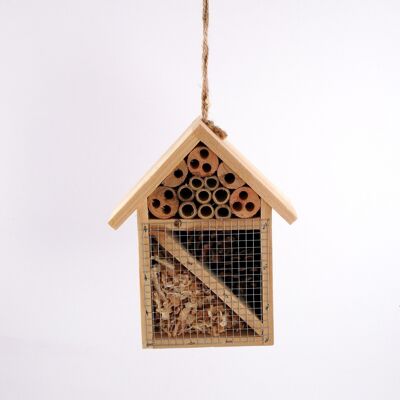 Insect hotel for hanging, 17 x 8 x 20cm, natural, 704635