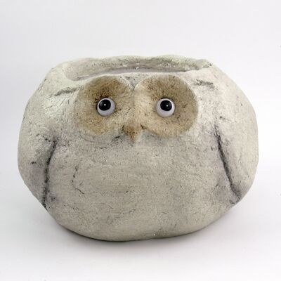 Magnesia owl for planting Solar, 32.5x28x22.5cm, stone look, 701887