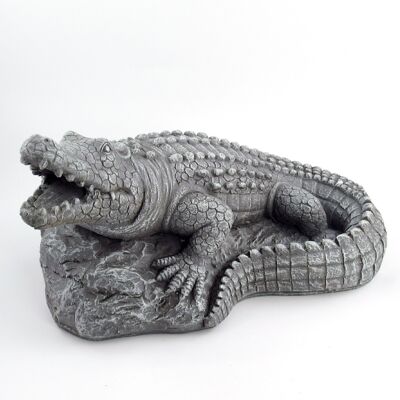 Crocodile de magnésie, 46 x 30 x 26 cm, gris pierre, 698316