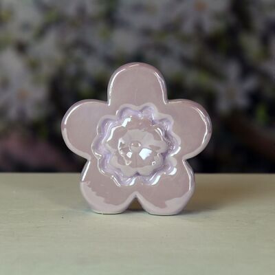 Dolomite flower, 8x2x8.5cm, lilac, 696343