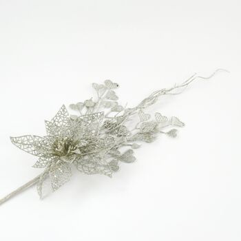 Branche déco avec fleur, 77 cm, champagne, 695452 2